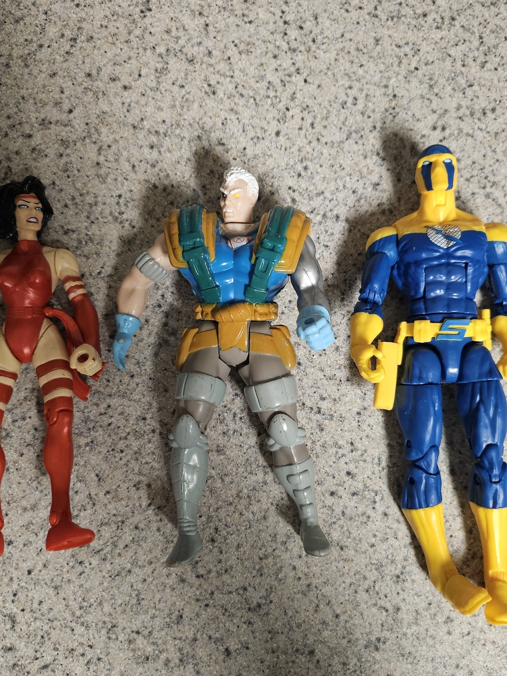 Marvel Blue and Yellow Superhero Action Figure Set